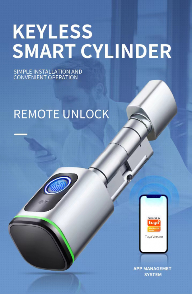 smart cylinder lock Tuya Fingerprint Smart Lock Cylinder Manufactures