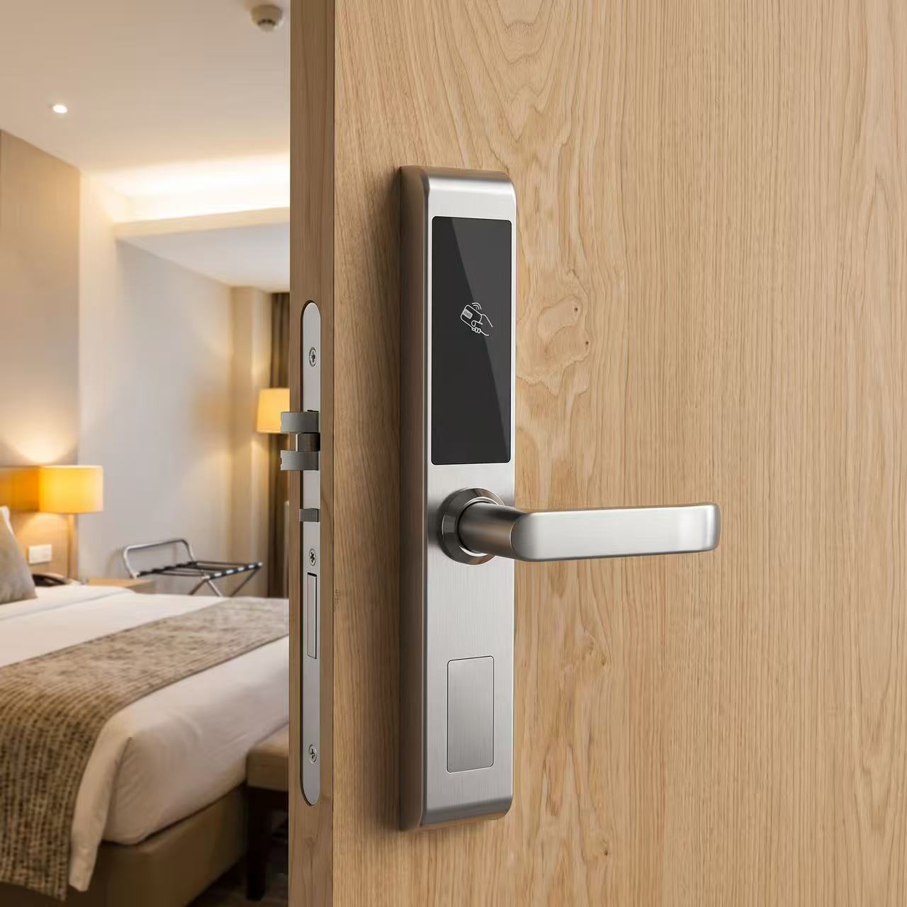 DELUNS DLS-EUT3 RFID hotel door lock exterior view